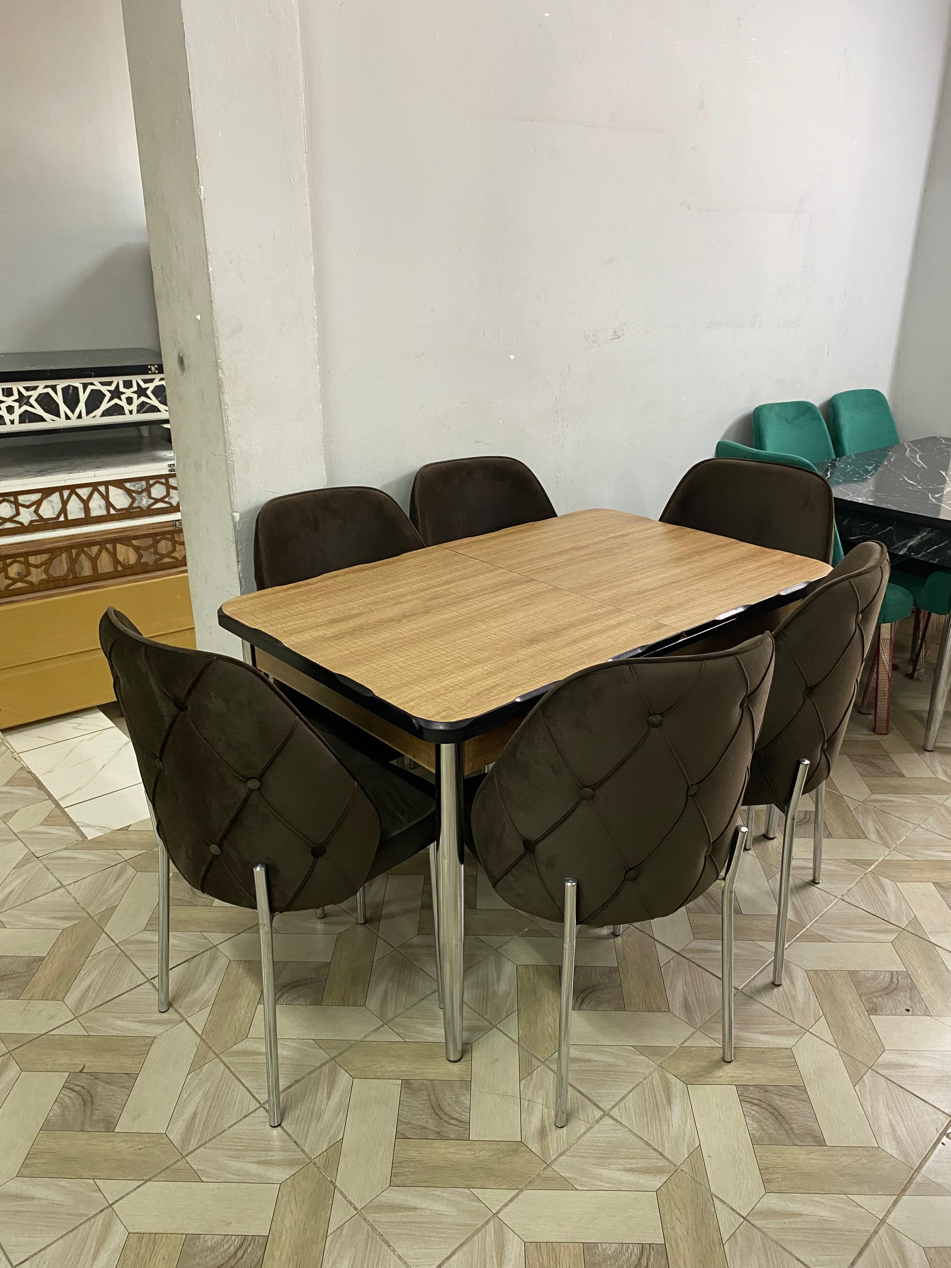 6 SANDALYELİ LÜX MASA SANDALYE TAKIMI