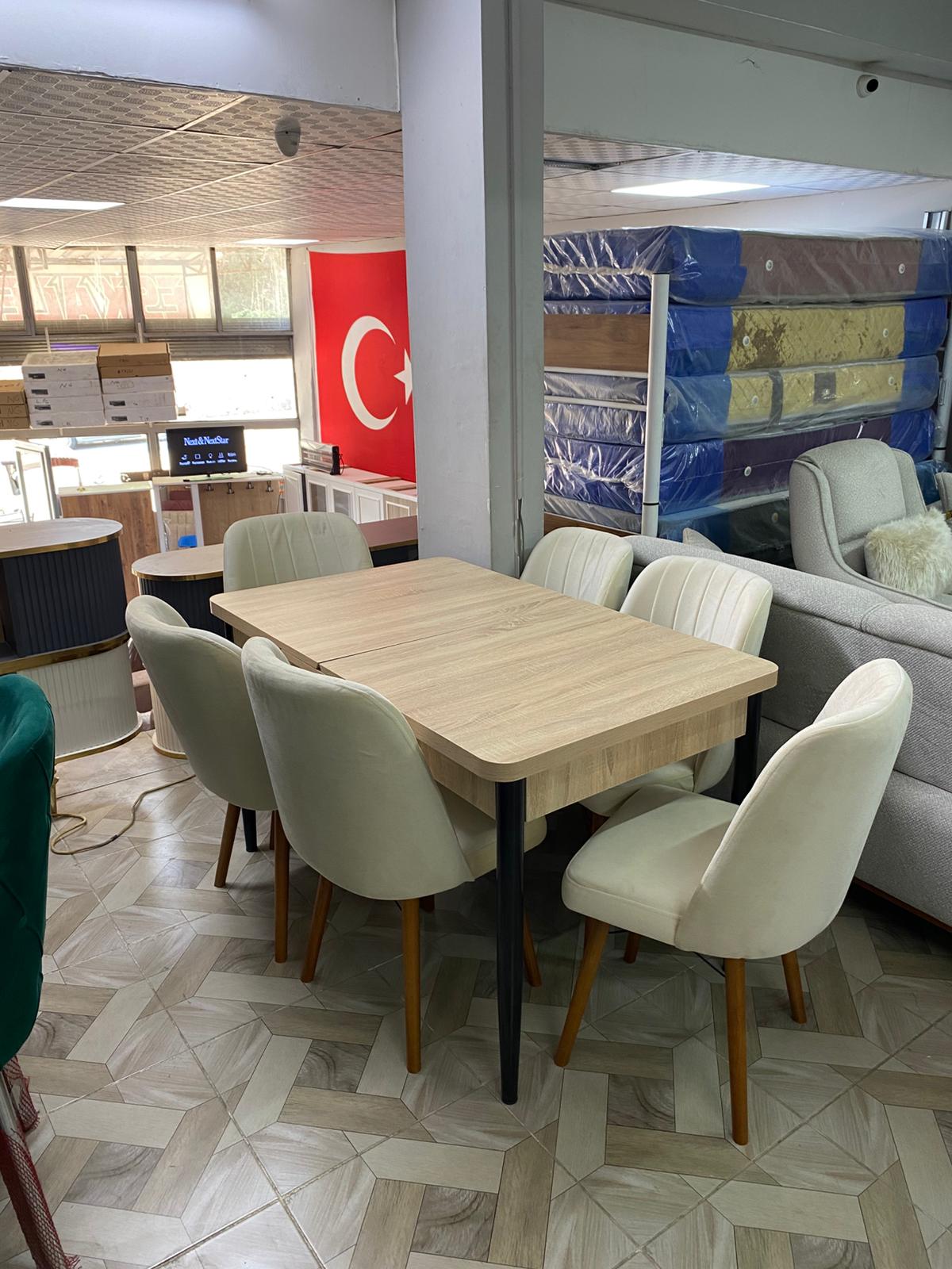 6 SANDALYELİ LÜX MASA SANDALYE TAKIMI